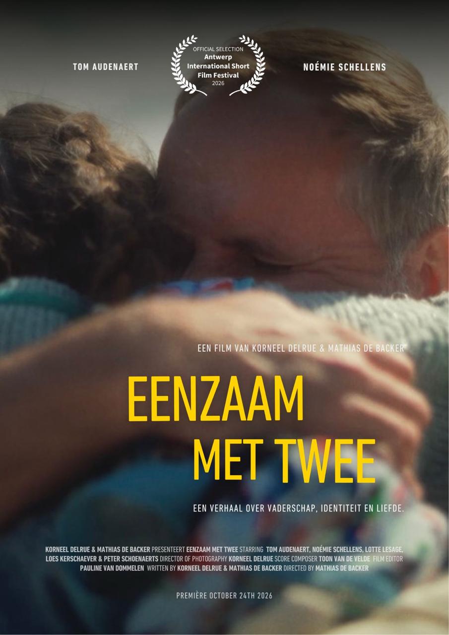 Filmposter Eenzaam met Twee – Official Selection Antwerp International Short Film Festival 2026
